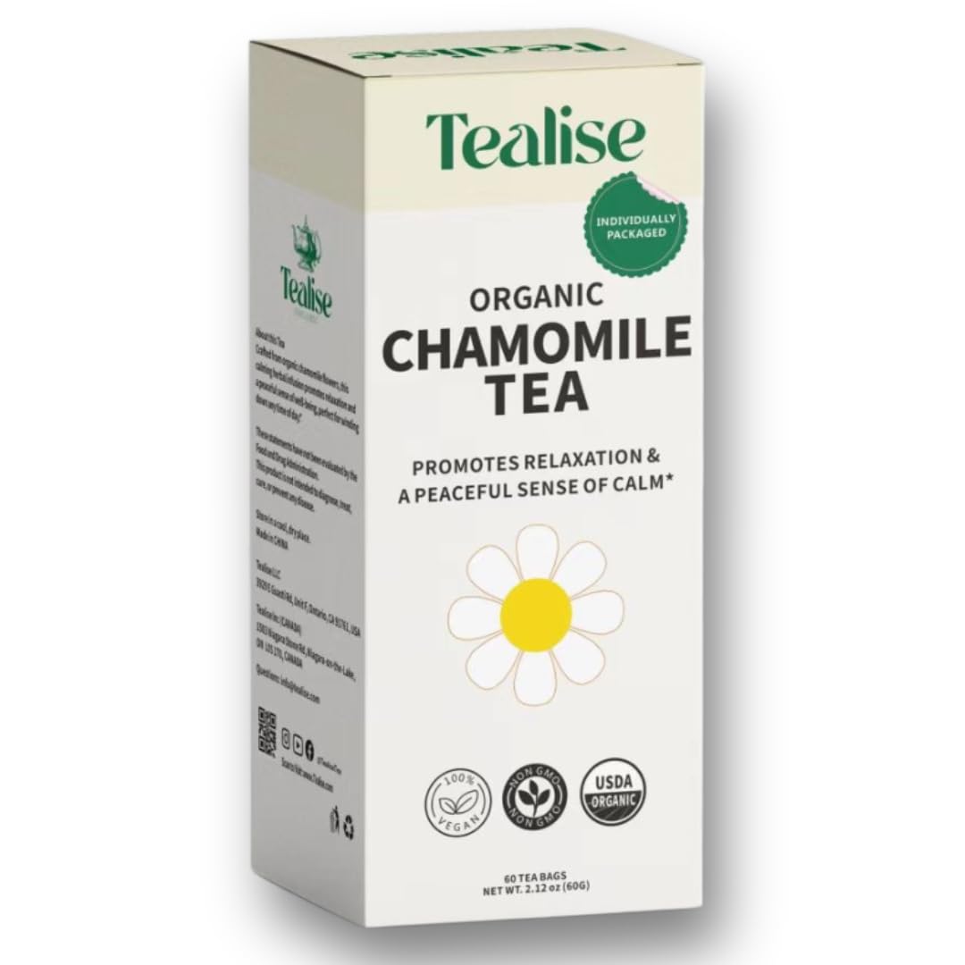 Organic Chamomile 60 Tea bag with indivudual Wrap