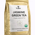 Organic Jasmine Green Tea Loose Leaf Whole Leaf, USDA Organic Smooth Floral Aroma Antioxidant Rich Green Tea 1 lb (456g) About 228 Servings by Tealise