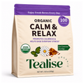 Organic Calm & Relax Herbal Tea Bags – Chamomile Tea Bags, Rooibos & Raspberry Leaf – 100 Plant-Based Tea Bags – Caffeine Free Sleep & Relaxation Bedtime Tea – USDA Organic Stress Relief Tea – Tealise