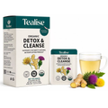 Tealise Organic Detox & Cleanse Tea 60 Plant-Based Tea Bags with individual Wrap