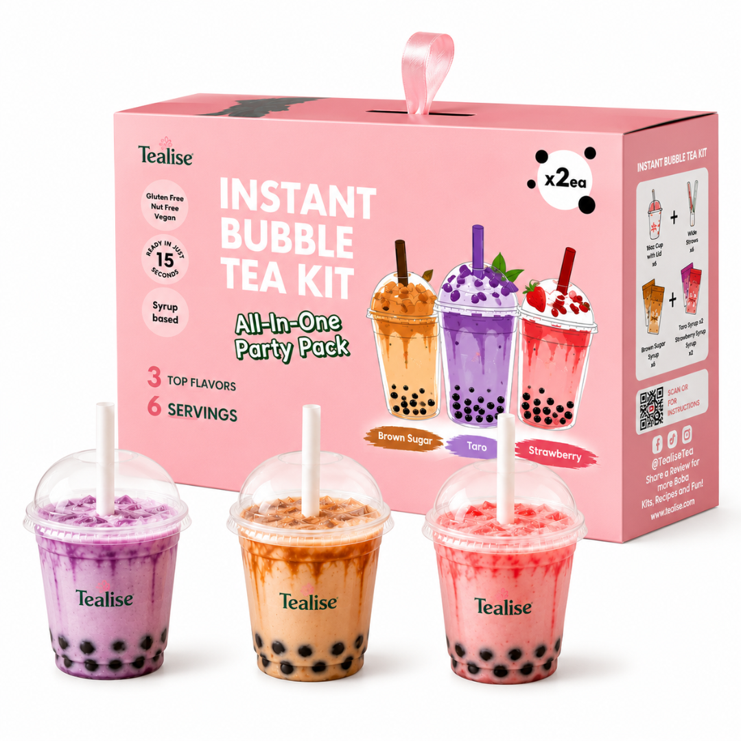 Tealise Instant All in one Bubble Tea kit Party package 6 Servings