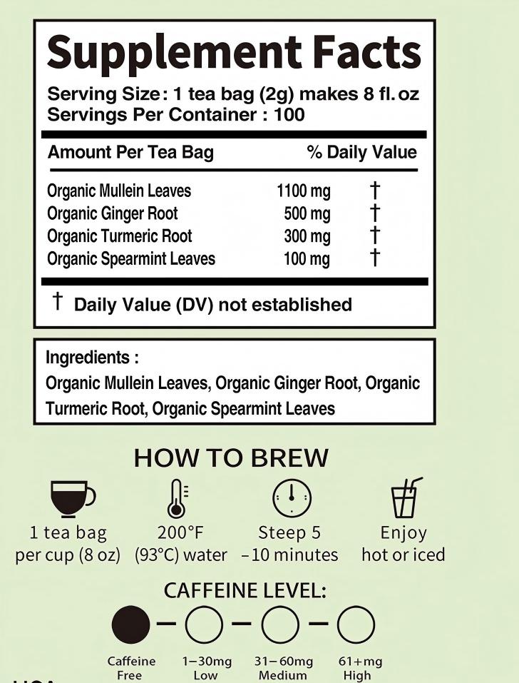 Load image into Gallery viewer, Organic Lung Support Tea Bags 100 Servings Plant-Based Tea Bags Caffeine Free by Tealise