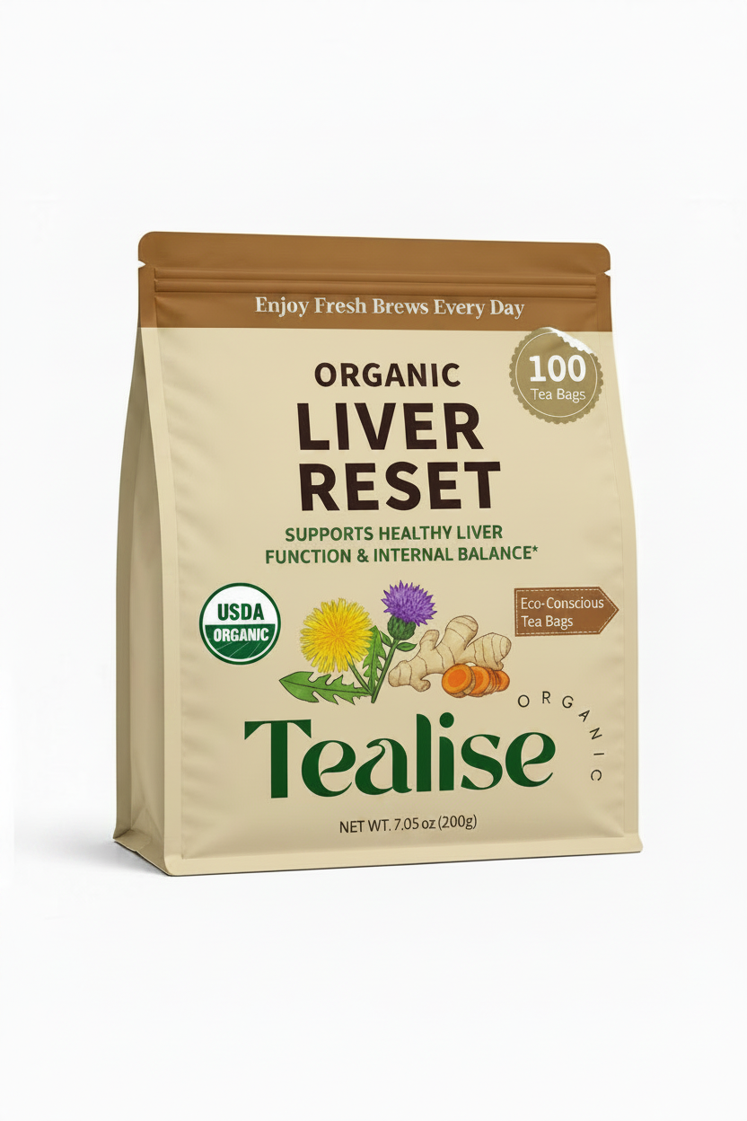 Organic Liver Reset Pouch - Medium Brown Tealise